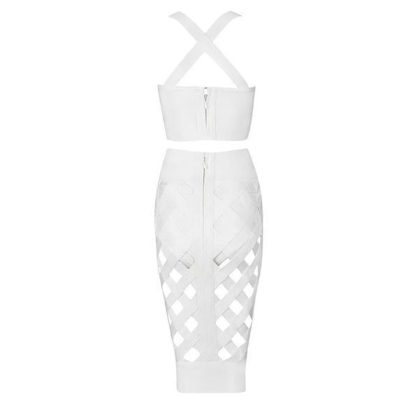 STORE CLOSING‼️ 3 piece caged Bandage Dress Med - Picture 3 of 7